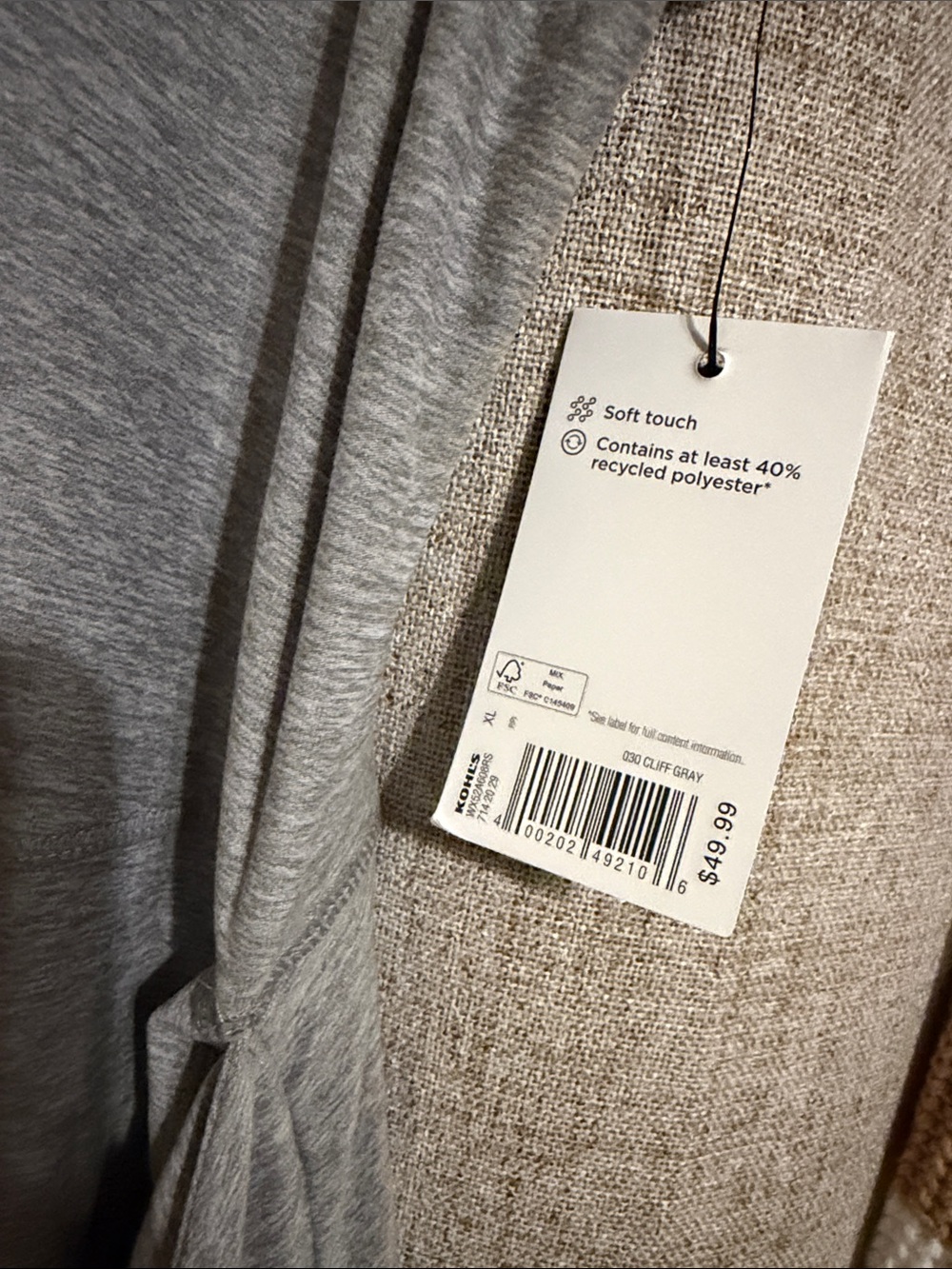NWT- FLX Women’s Sleeveless Knot-Detail Gray Dress XL - Picture 2 of 4